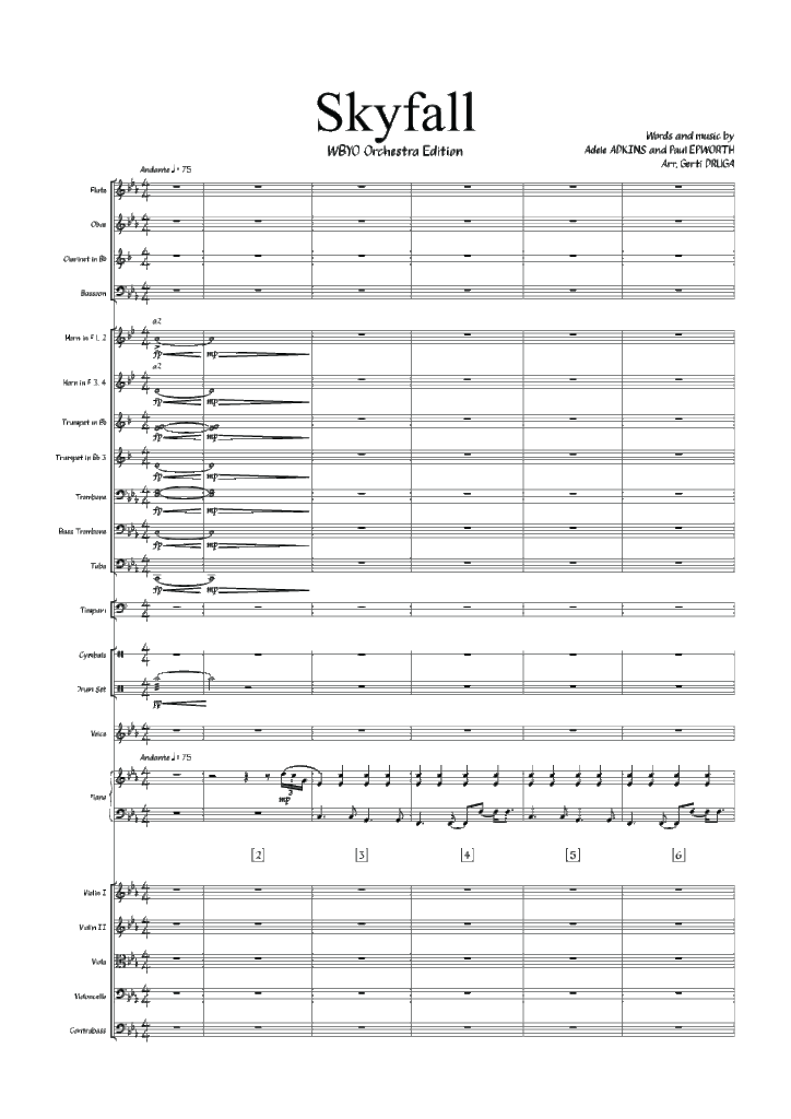 Adele - Skyfall (PDF Full Score)